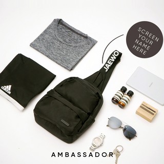 Ambassador | Weekend Sling Bag กระเป๋าคาดอก กันน้ำ พิมพ์ชื่อได้