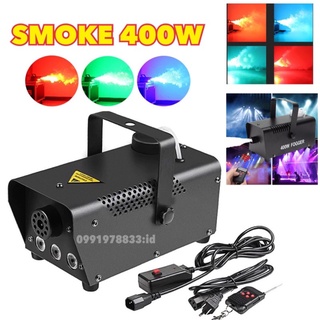 Smoke Fog machine สโมค 400w (มี 2รุ่น กดเลือกเอา มีรุ่น LED กับไม่มี LED)มีรีโมท เครื่องทำควัน เครื่องทำไดรไอซ์