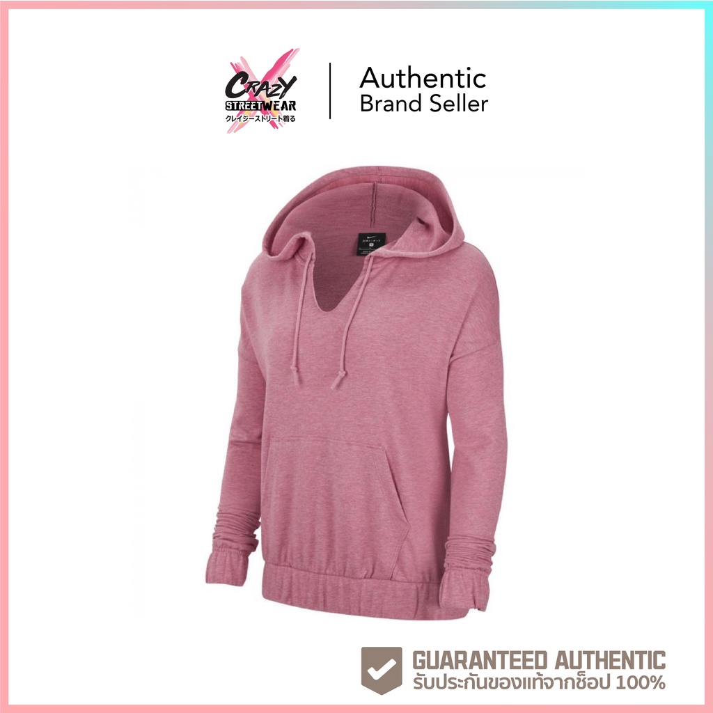 6-6-ทักแชทรับโค้ด-เสื้อ-nike-nike-yoga-womens-pullover-hoodie-pink-cu5441-614-สินค้าลิขสิทธิ์แท้-nike