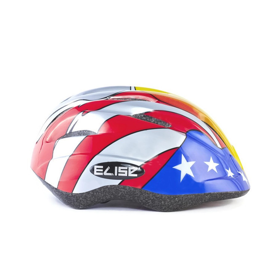 elise-หมวกจักรยานเด็ก-หมวกกันน็อคเด็ก-ลายกัปตัน-blue-red