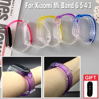 สินค้า สายคล้องนาฬิกาข้อมือซิลิโคนระบายอากาศสําหรับ Xiaomi Mi Band 6 5 4 3