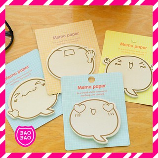 BAOBAOABABYSHOP - 1 ชิ้น โพสอิท Sticky note กระดาษโน๊ต emote คละแบบ post-it