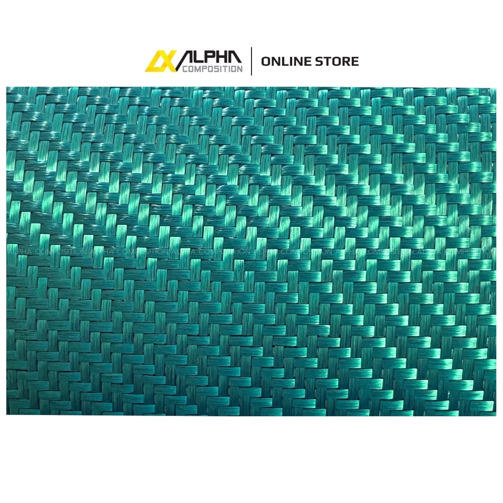 ผ้าคาร์บอนสี-hypetex-สีเขียว-245กรัม-ลาย-2-alpha