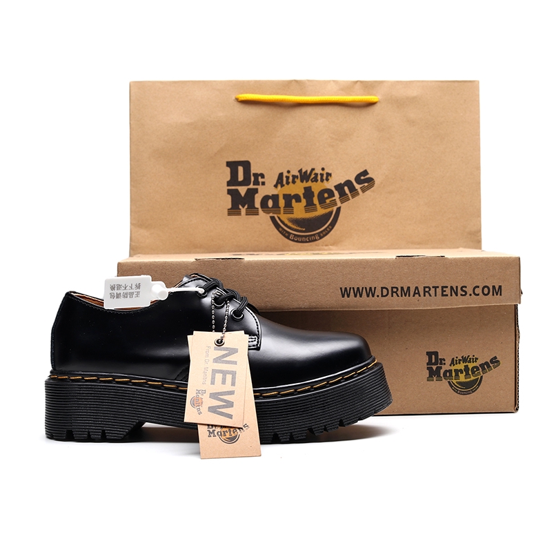 รูปภาพสินค้าแรกของDr.Martens หนาด้านล่างเพิ่มขึ้นรองเท้า Martin หนังสไตล์อังกฤษขับรถกันน้ำรองเท้าหนังรองเท้าผู้หญิงรองเท้าหนังขนาดเล็