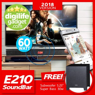 ภาพหน้าปกสินค้าSoundBar 60W E210 Subwoofer Bluetooth USB HDMI ARC BY DigilifeGadget ซึ่งคุณอาจชอบราคาและรีวิวของสินค้านี้