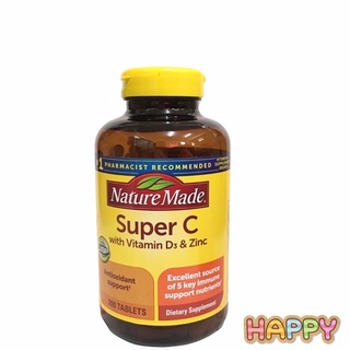 ‼️แท้💯% Nature Made Super C Immune Complex with Zinc  200 เม็ด  Vitamin C, D3, Zinc‼️