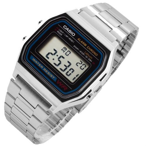 ภาพหน้าปกสินค้าCasio Standard นาฬิกาข้อมือผู้ชาย สีเงิน สายสเตนเลส รุ่น A158Wa-1DF จากร้าน timeandtime บน Shopee