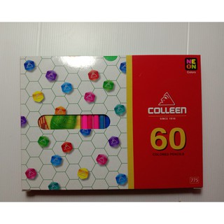 สีไม้คอลลีน COLLEEN 60 สี 60 แท่ง หัวเดียว กล่องมี 2ชั้น