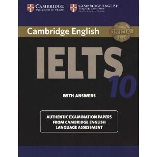 DKTODAY หนังสือ CAMBRIDGE IELTS 10:STUDENT WITH ANS. **หนังสืออย่างเดียว ไม่มี Download Audio**