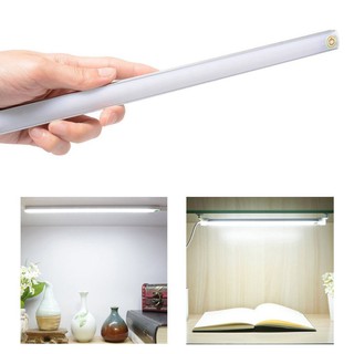 โคมไฟติดผนัง LED สวิทช์สัมผัส 21 LED Touch Sensor LED Strip Light Bar Under Cabinet Wardrobe Lamp USB Light