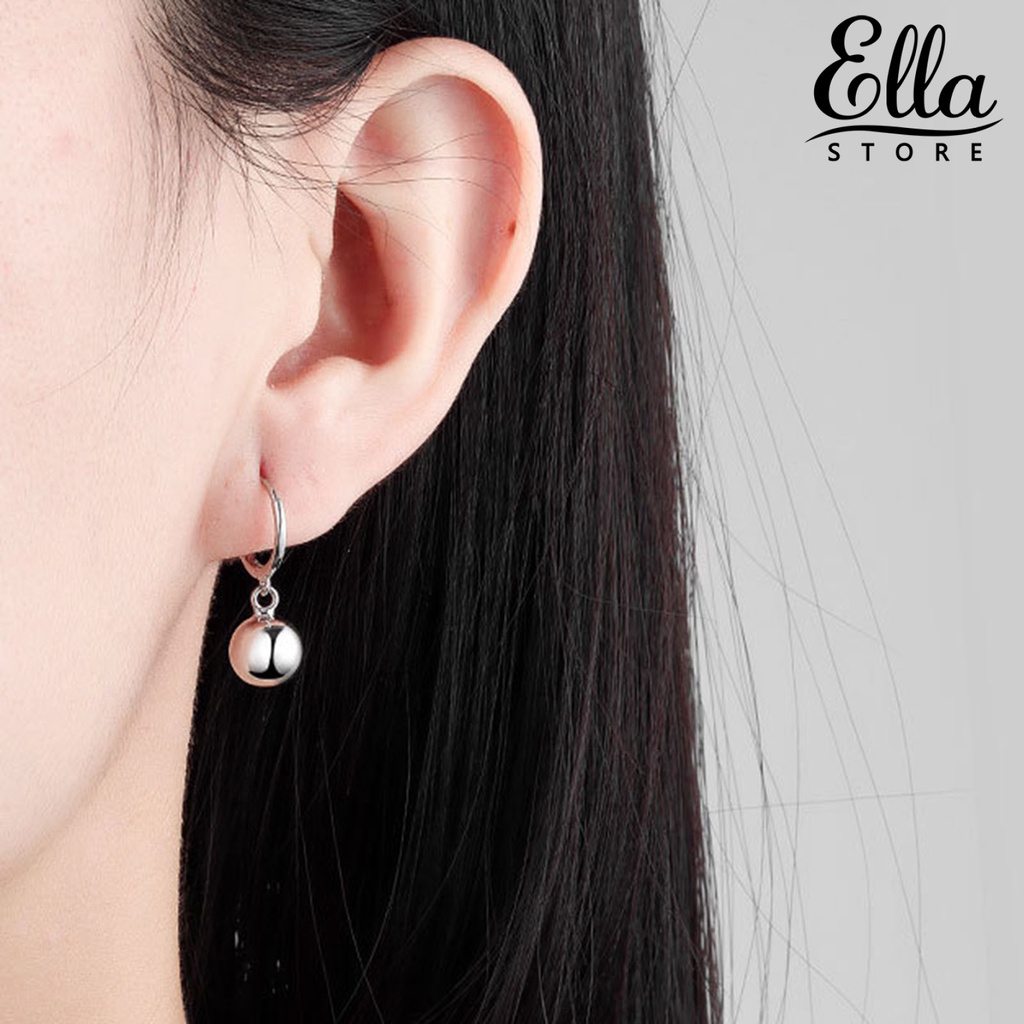 ellastore123-ต่างหูห่วงสั้น-น้ําหนักเบา-สีพื้น-ของขวัญวันเกิด-สําหรับผู้หญิง-1-คู่