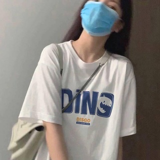 เสื้อยืดแขนสั้นทรงหลวมสไตล์เกาหลี 2021 สําหรับผู้หญิง