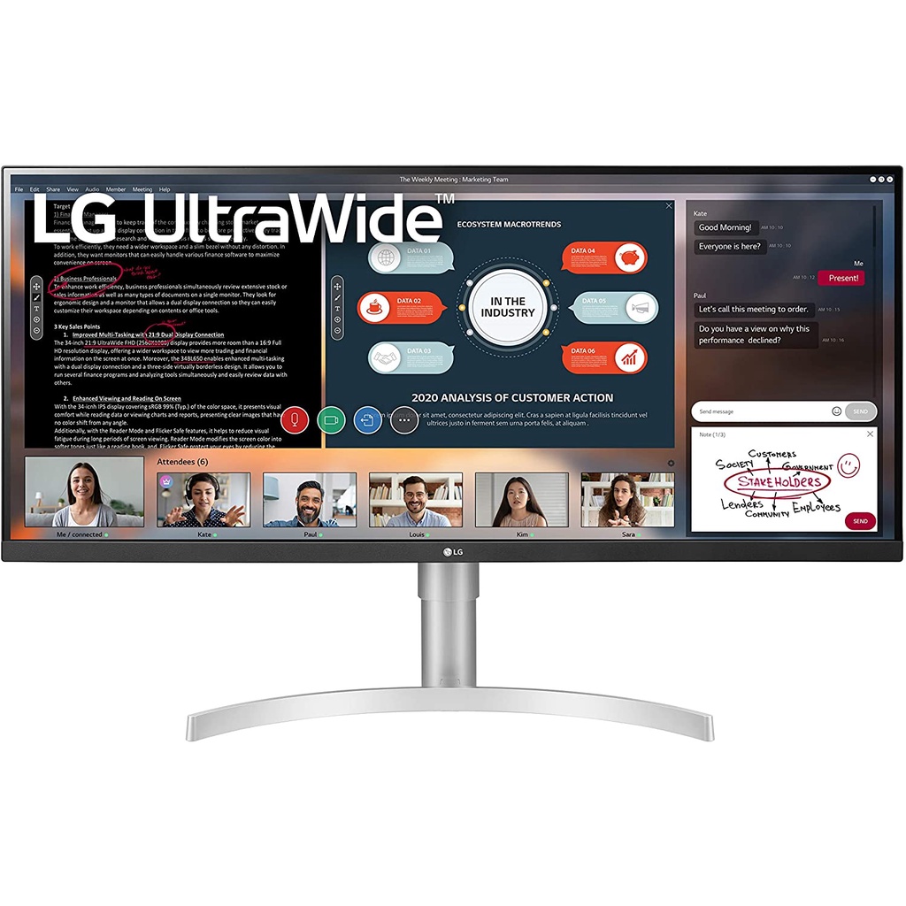 Monitor 34'' LG 34WN650-W,34WP65G-B (IPS, HDMI, DP, SPK) FREESYNC 75Hz  ประกัน 3ปี LG 34WP65G-B | Shopee Thailand