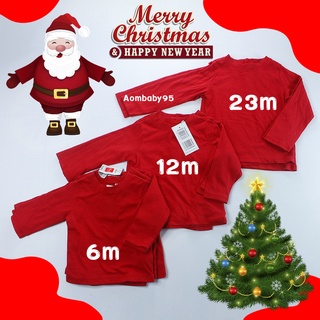 เสื้อสีแดงล้วน เป็น 6/12/23 เดือน พร้อมส่งทุกตัว