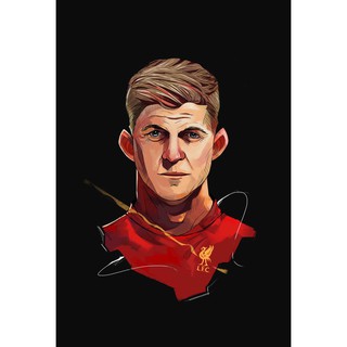 Steven Gerrard สตีเวน เจอร์ราร์ด Liverpool ลิเวอร์พูล The Kop YNWA โปสเตอร์ Poster รูปภาพ ฟุตบอล Football ภาพติดผนัง