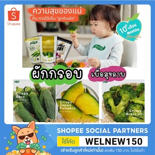 ผักกรอบ สำหรับเด็กทานผักยาก เพื่อสุขภาพ ออร์แกนิค 100% ตราไพรทิพ (Pritip)