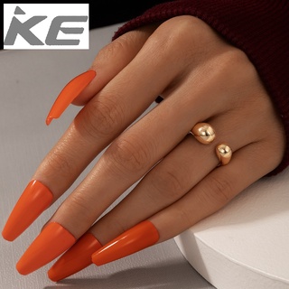 Korean version of jewelry accessories creative water drop shape design open ring popular tail