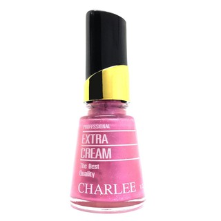 Charlee Nail Polish ยาทาเล็บชาลี 15 ml. สีมุกผสมกากเพชร เบอร์ 156