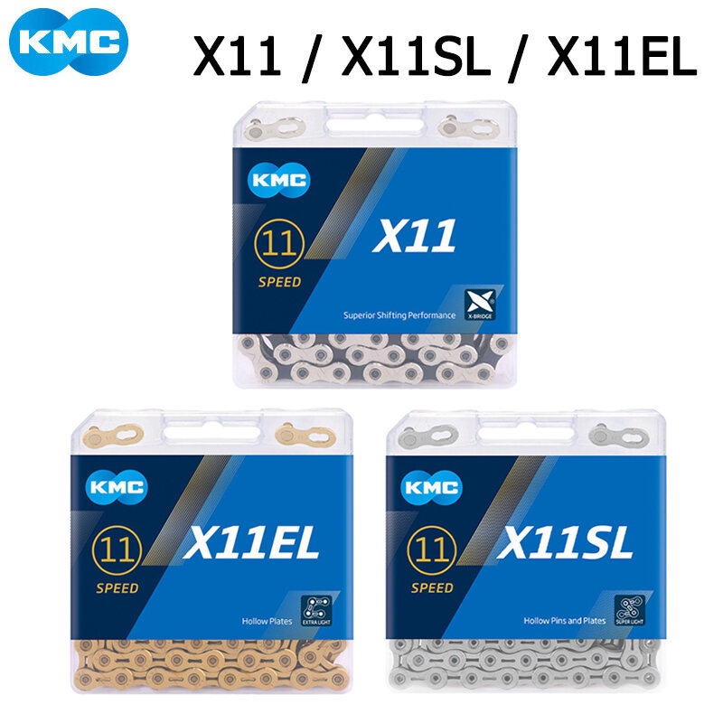 kmc-x11-x11el-x11sl-โซ่จักรยานเสือภูเขา-11v-118l-11-ความเร็ว-พร้อมกล่อง