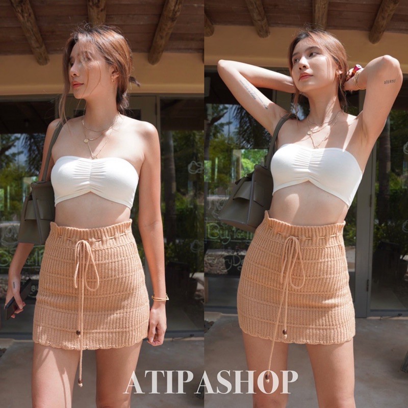 atipashop-knitting-skirt-กระโปรงถัก-สุดคิ้ว-มีสีให้เลือกหลายสี