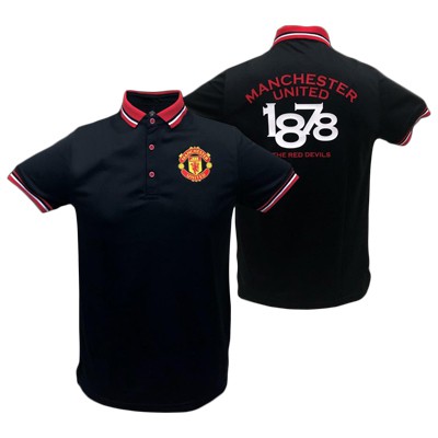 เช็คไซด์ก่อนสั่งซื้้อ-เสื้อโปโลแมนยู-ลิขสิทธิ์แท้-mufc-003-bk-สีดำ