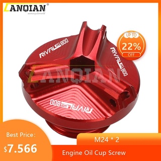 M24*3 Motorcycle Engine Oil Cup For MV AGUSTA RIVALE 800 RIVALE800 2013 2014 2015 2016 2017 Filter Fuel Filler Tank Cove