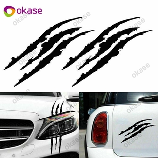 ภาพหน้าปกสินค้า*พร้อมส่ง* 2 Pcs Monster Claw Scratch Decal Reflective Sticker for Car Headlight Decor US OKS ซึ่งคุณอาจชอบราคาและรีวิวของสินค้านี้