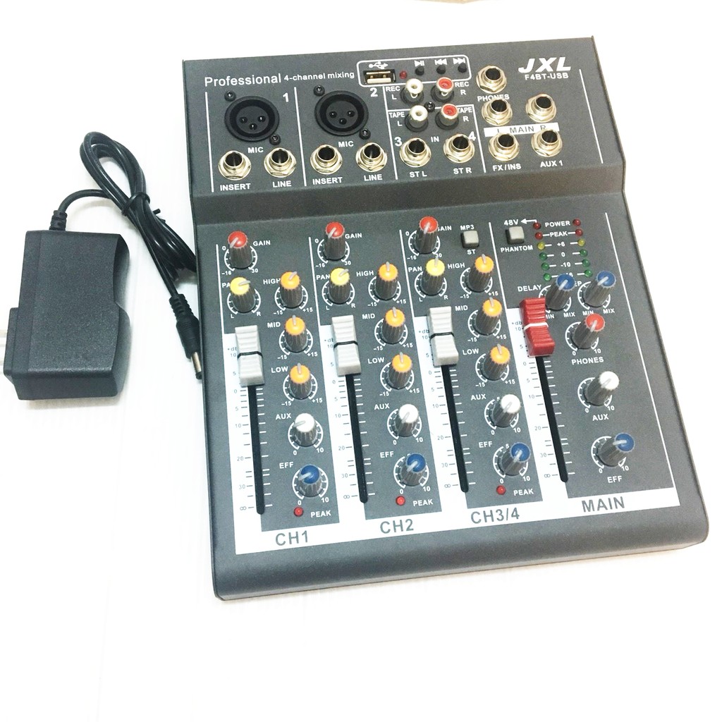 สเตอริโอมิกเซอร์-4-ช่อง-usb-mp3-ผสมสัญญาณเสียง-stereo-mixer-รุ่น-jxl-f4bt-usb