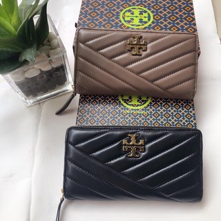 Tory Burch(โทรี่ บรัช) female zipper longwallet purse multislots card holder elegant clutch