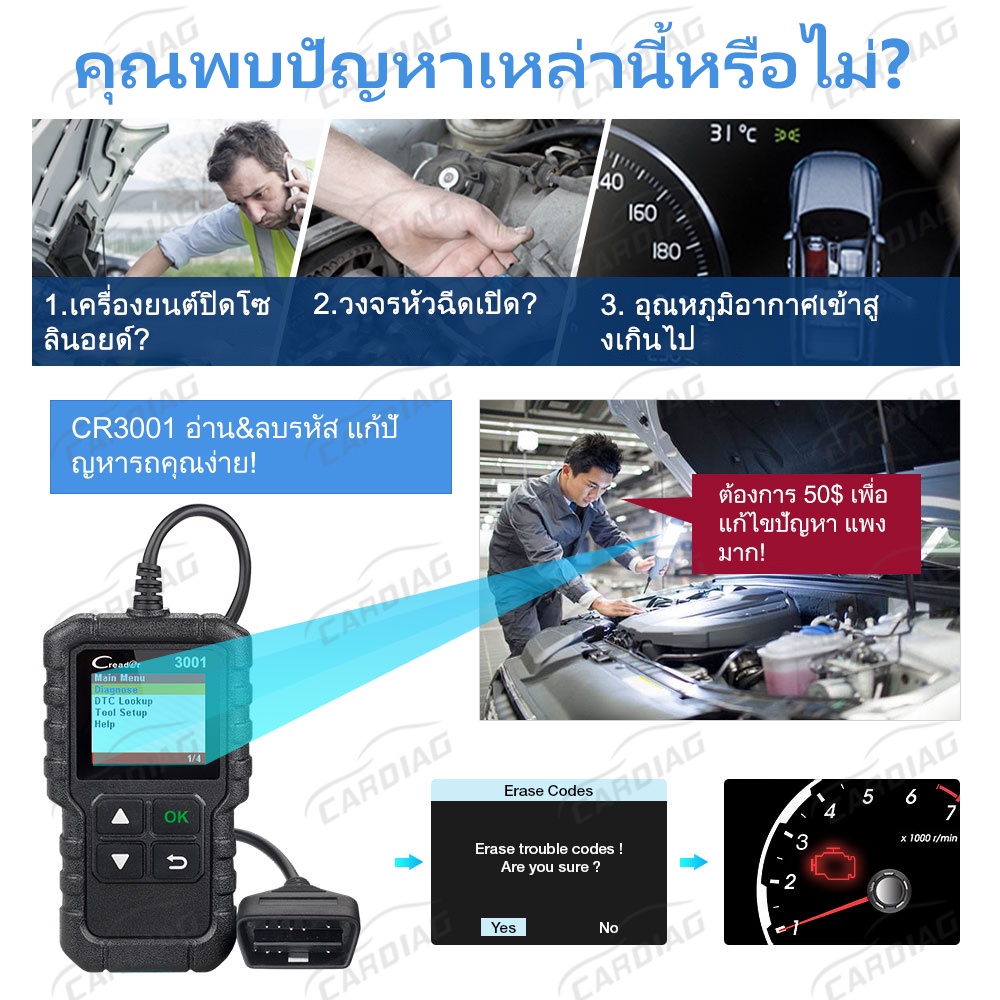 launch-x431-cr3001-เครื่องสแกนเนอร์อ่านโค้ดรถยนต์-obd2-obdii-eobd