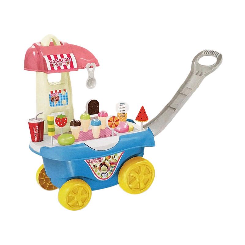 รถเข็น-ร้านขายไอศกรีม-ของเล่นล้อลาก-ของเล่นเด็ก-ร้านขายไอติมของเล่น