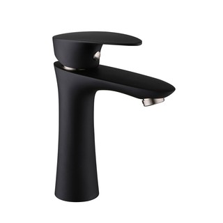 ก๊อกอ่างล้างหน้าเดี่ยว RASLAND RA DZ-8001B สีดำ ก๊อกอ่างล้างหน้า ก๊อกน้ำ ห้องน้ำ BASIN FAUCET SINGLE RASLAND RA DZ-8001B