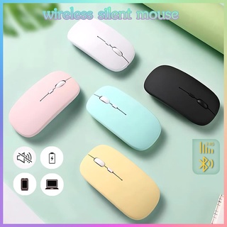 ภาพขนาดย่อของสินค้าเมาส์ เมาส์ไร้สายสีด้าน mouse สีแคนดี้หลายสี บลูทูธ/ตัวUSB 2.4G/RGB เสียงเงียบ ทรงสวย ตอบสนองราบรื่น