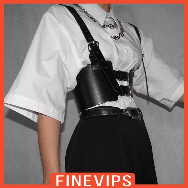 finevips-ชุดคอร์เซ็ทเข็มขัดหนังคอร์เซ็ทเข็มขัดคาดเอวแฟชั่นสําหรับสตรี