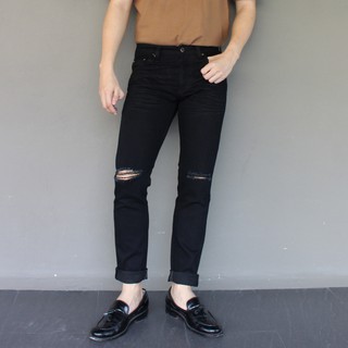 ภาพหน้าปกสินค้าZebra Jeans กางเกงยีนส์สีดำสะกิดขาดขาเดฟผ้ายืด(Sizeเอว 28-44) ซึ่งคุณอาจชอบราคาและรีวิวของสินค้านี้