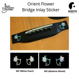 Guitar Bridge Oriental Flowers Inlay Sticker