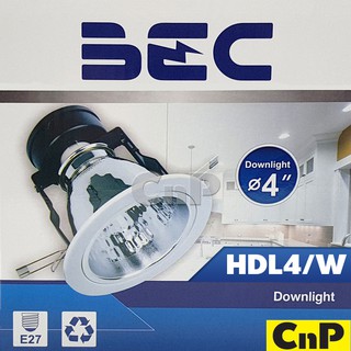 BEC โคมไฟดาวน์ไลท์ 4 นิ้ว (4") รุ่น HDL4/W