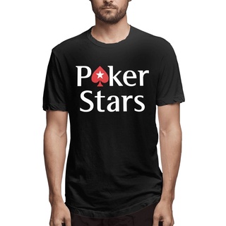 เสื้อท็อปโป๊กเกอร์ แบบนิ่ม พิมพ์ลายโลโก้ Pokerstars สําหรับผู้ชาย