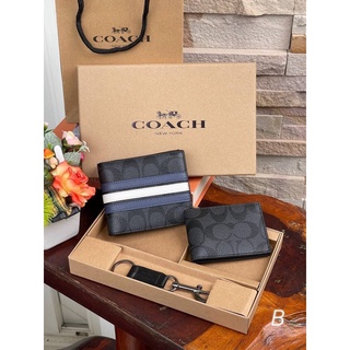 💕 COACH BOXED 3-IN-1 WALLET GIFT SET IN SIGNATURE
