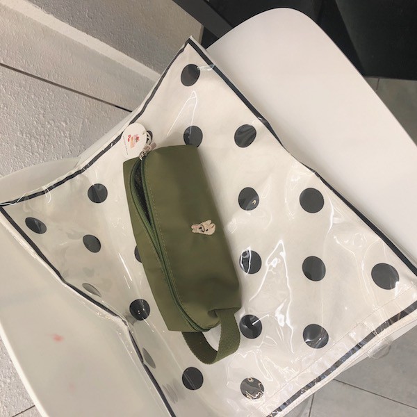 กระเป๋าผ้าสุดน่ารัก-เคลือบด้วยพลาสติกสไตล์มินิมอล-totebag-polka-dot