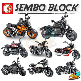 ชุดตัวต่อ SEMBO BLOCK ชุดรวมรถมอเตอร์ไซค์ 4 คัน สุดเท่ SET4