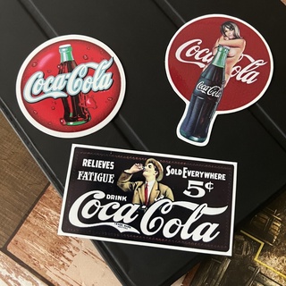 โค้ก Coca Cola สติกเกอร์ เคลือบกันน้ำ ลายแนวๆ ไดคัท ติดกระเป๋าเดินทาง โน้ตบุ๊ค เคสโทรศัพท์ กระบอกน้ำ Waterproof Decal...