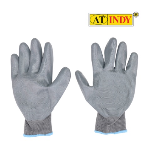 indy-gl-101-ถุงมือเคลือบไนไตร-nitrile-coated-glove-ถุงมือผ้า-เคลือบยางไนไตร-ช่วยป้องกันการเสียดสี-การบาด