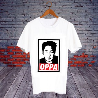 เสื้อยืดสีขาว สั่งทำ เสื้อแฟนคลับ เสื้อ Fanmeeting ศิลปินเกาหลี เสื้อยืด โอปป้า อีแจอุค Oppa Lee Jae Wook  - OPA35