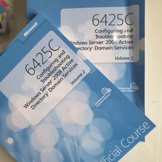 6425C Configuring and Troubleshooting Windows Server 2008 Active Directory Domain Services - Volume 1

& 2