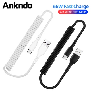 Ankndo สายชาร์จ USB Type-C 66W 6A Type C ชาร์จเร็วมาก สําหรับ Huawei Mate 40 Pro