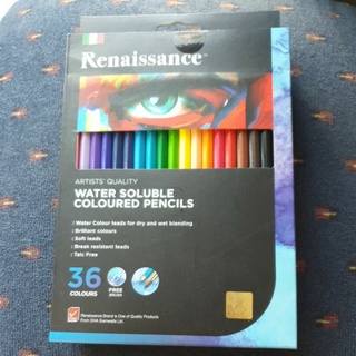 สีไม้ระบายน้ำเรนาซองค์ 36 สี Renaissance Water soluble coloured pencils 36 colours