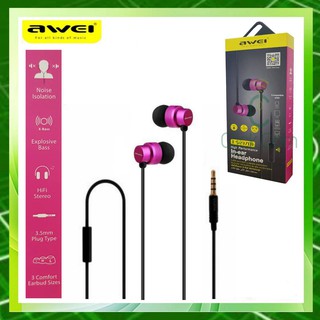 Awei In-ear Dynamic Driver Wired Control Heavy Bass Earphone Earbuds ES-970i