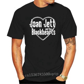 เสื้อยืดผู้ เสื้อยืด ผ้าฝ้าย พิมพ์ลาย Joan Jett And The Blackhearts Rock Music สีดํา สําหรับผู้ชาย KKcmdp80FEkjcc47 S-5X
