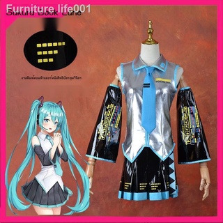 ✱△☋หนังสิทธิบัตร Hatsune Miku VOCALOID ชุดเมด MIKU ชุดสูตร COS อะนิเมะเสื้อผ้า Hatsune คอสเพลย์